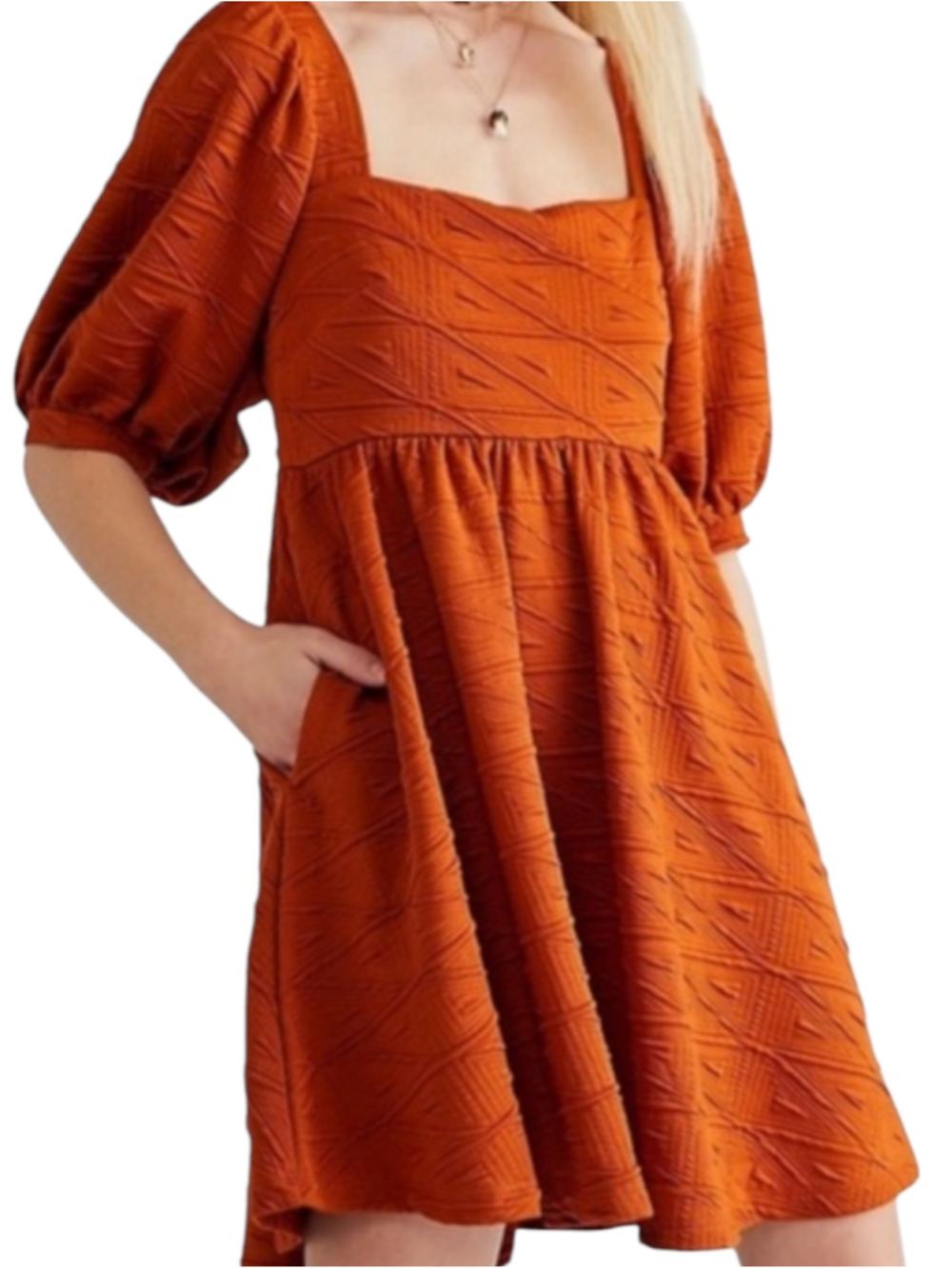 Free People Violet Mini Dress Cinnamon Orange Size Small - Picture 11 of 15